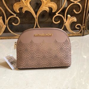 NWT Michael Kors perforated travel/cosmetic pouch